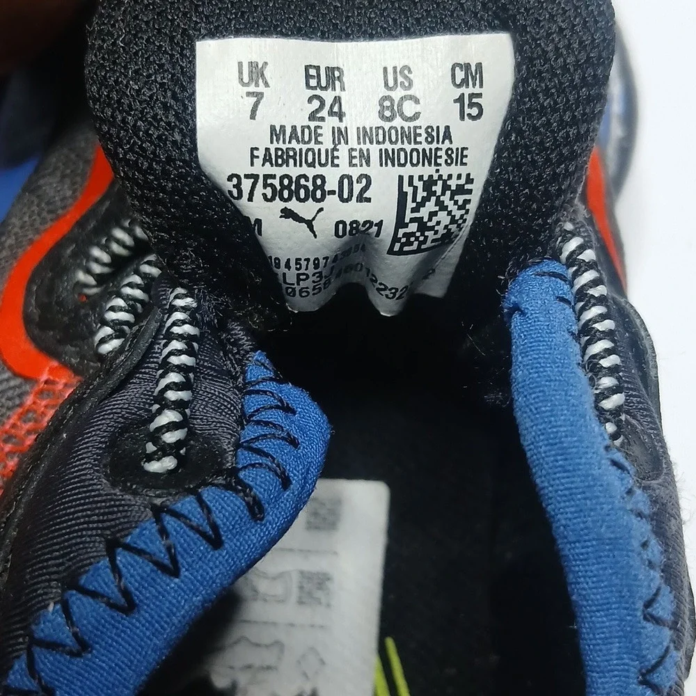 Puma RS-Z Sneakers Kids 8C Blue Black Red‎ Chunky Running Shoes 375868-02